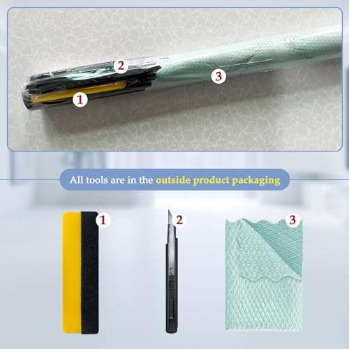 Niviy Black Silver Privacy Film with Tools for Home & Office