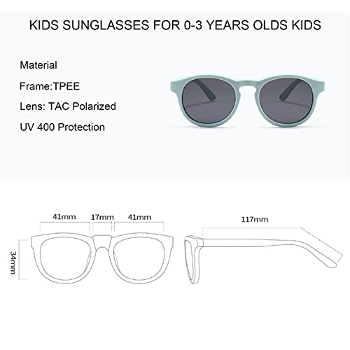 Stylish Baby Sunglasses with Strap for 0-24 Months