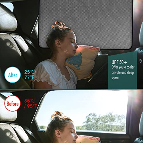 Fetanten Magnetic Baby Car Window Shades - UV Protection, Back Seat Sun Shield (2 PCS)