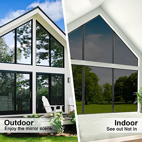 Reflective One-Way Privacy Film for UV Protection (17.5x78.7) with Tools