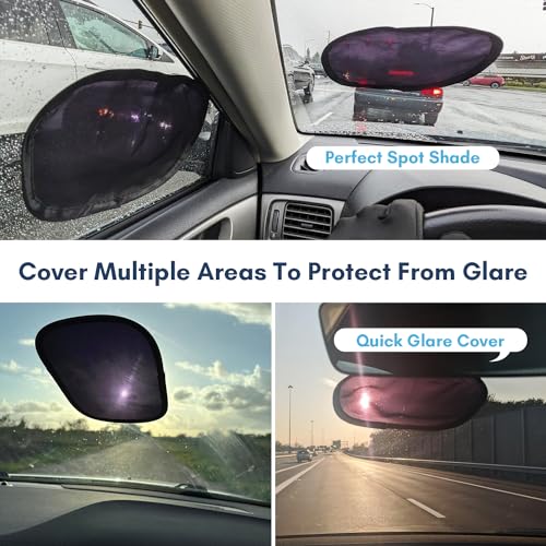 Miniature Static Cling Car Window Shades: Sun Glare Protection for Baby and Driver (2 Pack)